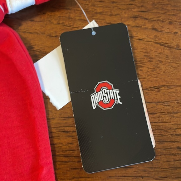 Ohio State Buckeyes Girls Varsity Red and White Short Sleeve Tee - Picture 4 of 7